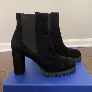 Stuart Weitzman Wenda Black Suede Bootie